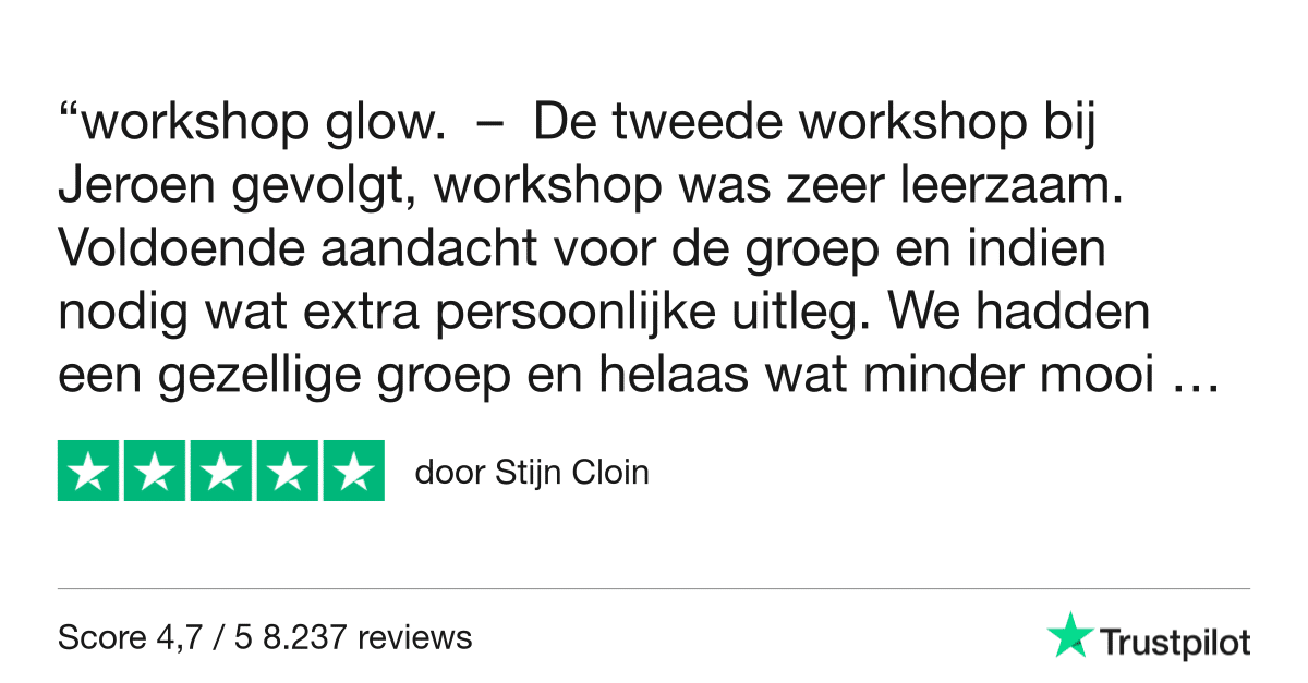 Fotografie Ploeg Benelux B.V. Trustpilot Review Stijn Cloin