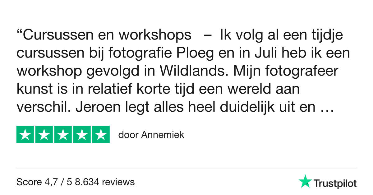 Fotografie Ploeg Benelux B.V. Trustpilot Review Annemiek