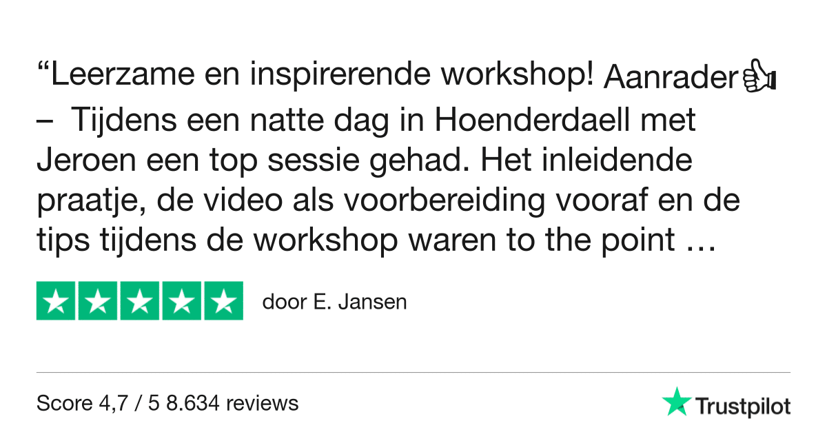 Fotografie Ploeg Benelux B.V. Trustpilot Review E. Jansen